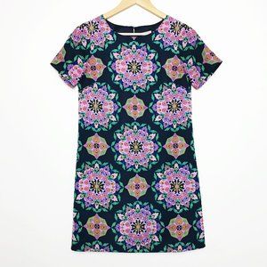 J. Crew Vibrant Medallion Pattern Shift Dress